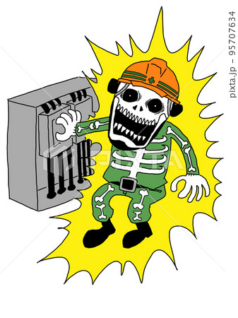 感電注意の表示 感電注意の表示 95707634