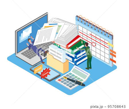 激務と納期に追われるビジネスマン 95708643