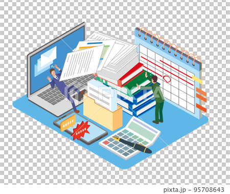 激務と納期に追われるビジネスマン 95708643