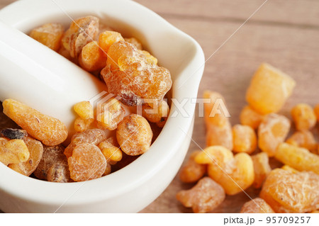 Frankincense or olibanum aromatic resin used in incense and perfumes. Frankincense or olibanum aromatic resin used in incense and perfumes. 95709257