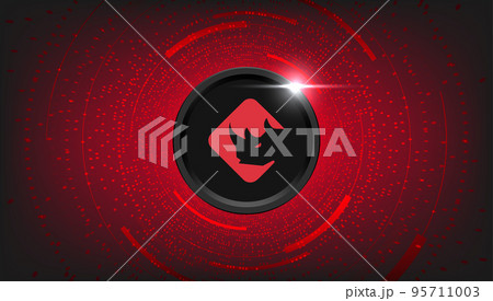BinaryX (BNX) coin cryptocurrency concept banner background. 95711003