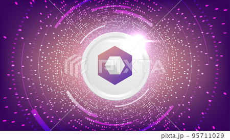 LUKSO Token (LYXE) coin cryptocurrency concept banner background. 95711029