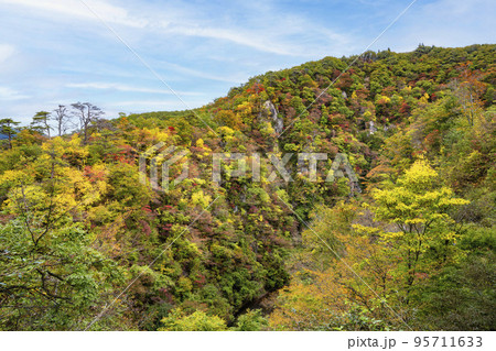 紅葉の風景 秋の鳴子峡 宮城県大崎市 紅葉の風景 秋の鳴子峡 宮城県大崎市 95711633