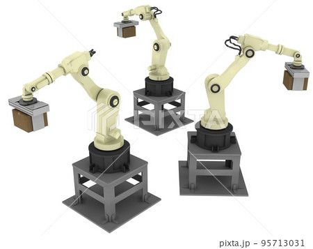 工場や倉庫で使われる資材搬送向け産業ロボット 工場や倉庫で使われる資材搬送向け産業ロボット 95713031