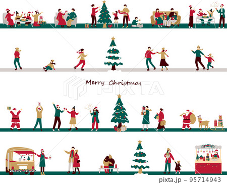 クリスマスを楽しむ人達 95714943