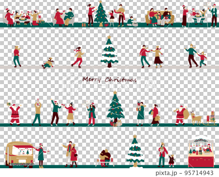 クリスマスを楽しむ人達 95714943