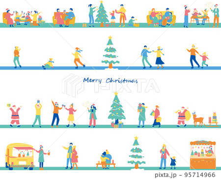 クリスマスを楽しむ人達 95714966