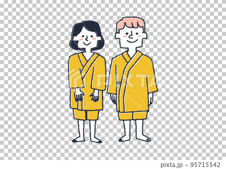 一男一女換上基岩浴衣 95715542