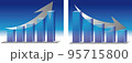 上昇グラフ下降グラフセット 95715800