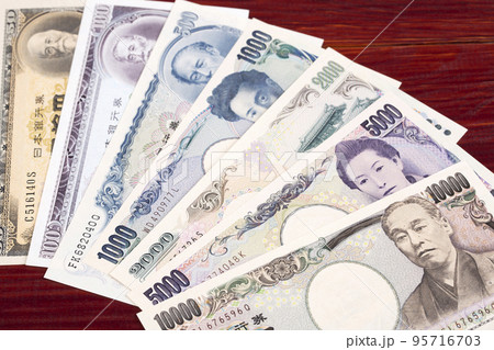 Japanese yen a business background 95716703