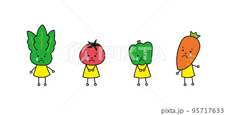 泣く野菜のキャラクターセット 95717633