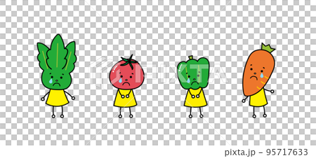 泣く野菜のキャラクターセット 95717633