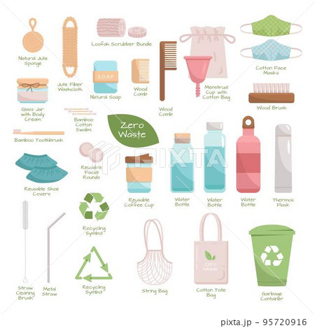 Big set of Zero Waste recycle and reusable products 95720916