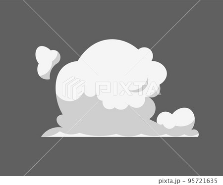 Cartoon smoke cloud. Comic stem effect. Vector... - Stock Illustration  [95721635] - PIXTA