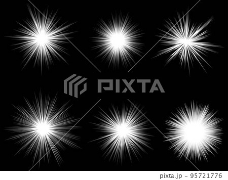 光のようなベタフラッシュの素材セット 95721776