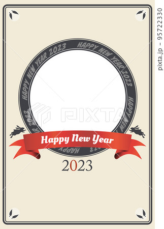2023年年賀状素材 95722330