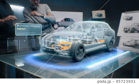 Engineers testing ai artificial intelligence system autopilot Engineers testing ai artificial intelligence system autopilot 95723931