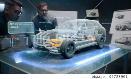 Engineers testing ai artificial intelligence system autopilot Engineers testing ai artificial intelligence system autopilot 95723961