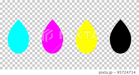 CMYKのインク。プリンターのインクカートリッジ。 95724714