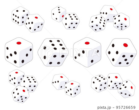 たくさんのサイコロのイラスト 95726659