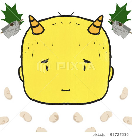 節分 豆まき 鬼 黄鬼 豆 柊 いわし 節分 豆まき 鬼 黄鬼 豆 柊 いわし 95727356