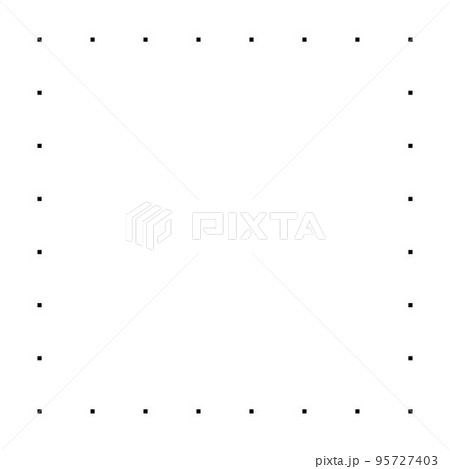 Square shape dotted icon vector symbol for creative graphic design ui element in a pictogram illustration Square shape dotted icon vector symbol for creative graphic design ui element in a pictogram illustration 95727403
