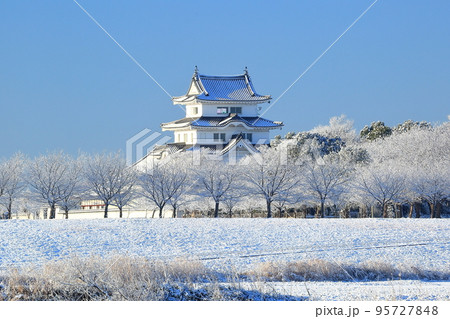 雪の関宿城 雪の関宿城 95727848