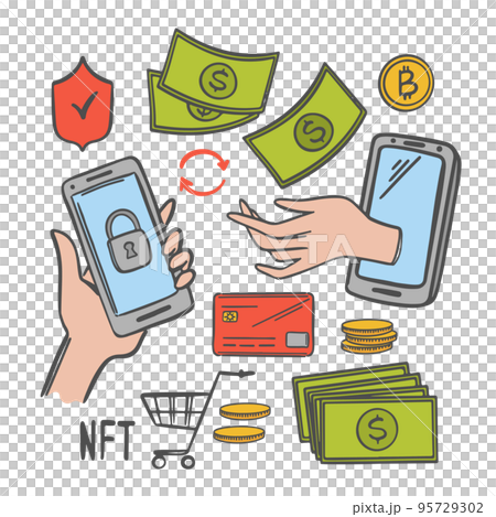 E COMMERCE COLOR Set Online Selling Of Arts And Musical Works For Cryptocurrency Network Internet Technology For Trade Marketplace With Non-fungible Token E COMMERCE COLOR Set Online Selling Of Arts And Musical Works For Cryptocurrency Network Internet Technology For Trade Marketplace With Non-fungible Token 95729302