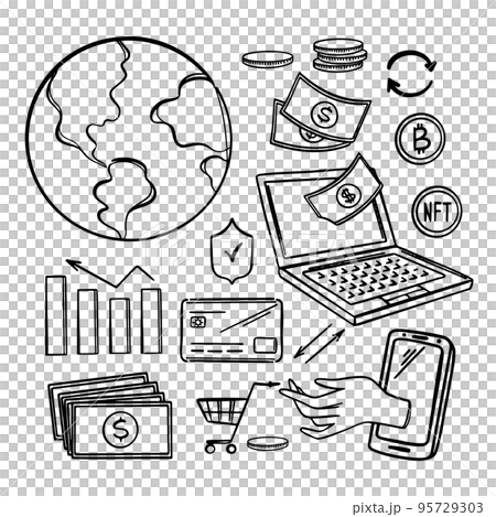 E COMMERCE MONOCHROME Set Nft Market Online Selling Of Arts And Musical Works For Crypto Network Technology For Trade Marketplace With Non-fungible Token E COMMERCE MONOCHROME Set Nft Market Online Selling Of Arts And Musical Works For Crypto Network Technology For Trade Marketplace With Non-fungible Token 95729303