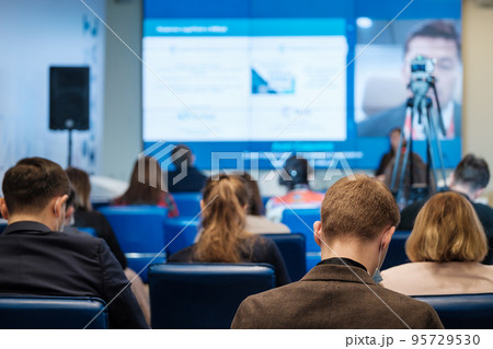 Online conference in narrow room Online conference in narrow room 95729530