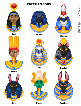 Egyptian Gods Avatar Setのイラスト素材 [95732723] - PIXTA