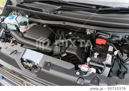 軽自動車のエンジンルーム HONDA Nワゴン 軽自動車のエンジンルーム HONDA Nワゴン 95733376