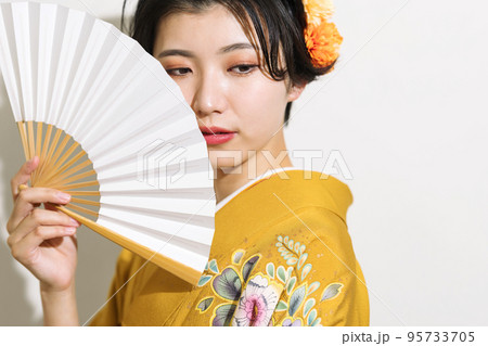 着物を着た女性のポートレート 着物を着た女性のポートレート 95733705
