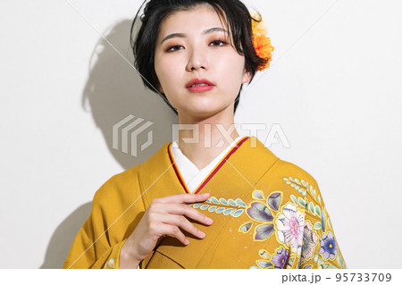 着物を着た女性のポートレート 着物を着た女性のポートレート 95733709
