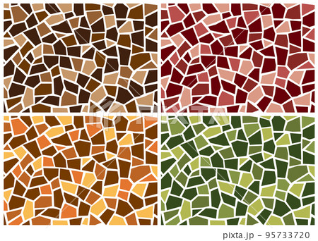 モザイクタイルステンドグラスの4種バリエーション 95733720
