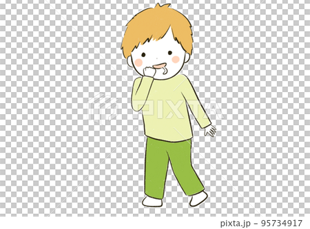 一個貪吃的孩子一看到好吃的就流口水 95734917