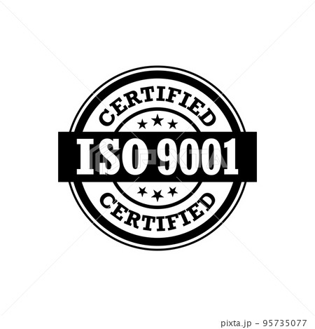 ISO 9001 certified label, vector illustration  95735077