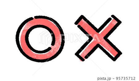 マル バツ マーク セット 95735712