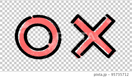 マル バツ マーク セット 95735712