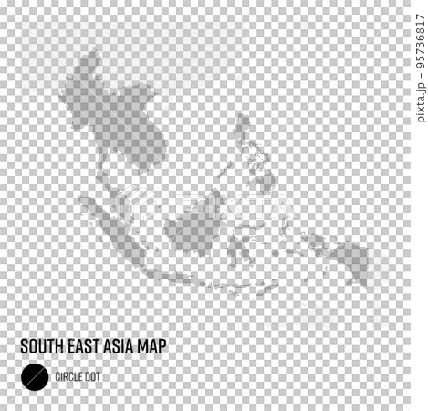 World map dot Southeast Asia region grouped by country 95736817