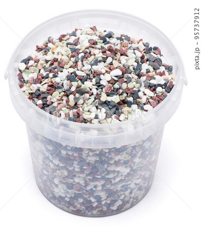 gravel in pot for house plats planting isolated on white background 95737912