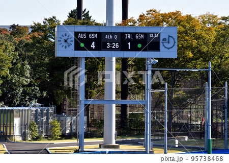 大井ふ頭中央海浜公園ホッケー競技場の電光掲示板 95738468