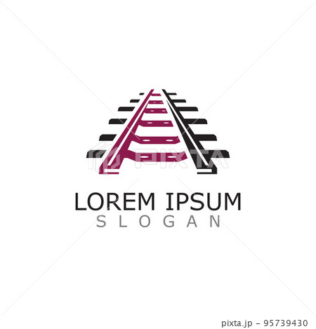 Train Track logo image railroad design template icon vector Train Track logo image railroad design template icon vector 95739430