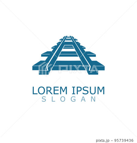 Train Track logo image railroad design template icon vector Train Track logo image railroad design template icon vector 95739436