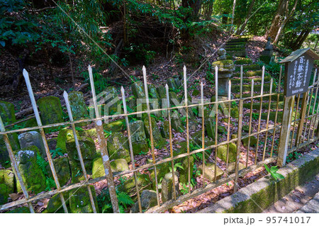 千葉県鋸南町の鋸山日本寺の千五百羅漢道(百躰不動)の石仏 千葉県鋸南町の鋸山日本寺の千五百羅漢道(百躰不動)の石仏 95741017