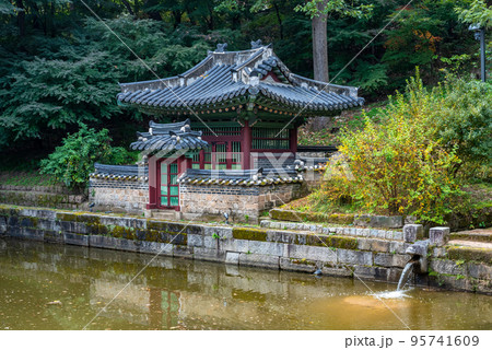 Changdeokgung royal palace of the Joseon dynasty in Autumn in Seoul South Korea 95741609