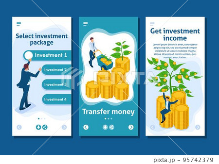 Isometric Template app businessmen invest money and help them grow and make a profit, smartphone apps Isometric Template app businessmen invest money and help them grow and make a profit, smartphone apps 95742379