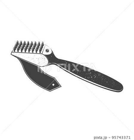 Wooden brush for ballroom shoes icon silhouette. Vector illustration. 95743371