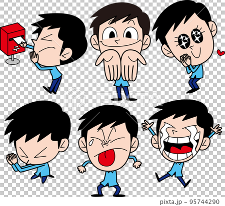 色んな表情の男性セット6 色んな表情の男性セット6 95744290
