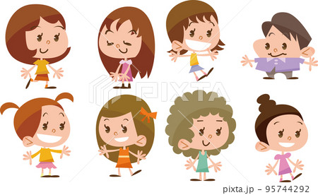 子供達の全身ポーズセット2 子供達の全身ポーズセット2 95744292